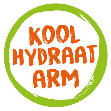 STICKERS 'KOOLHYDRAATARM' 28mm 500st/rol